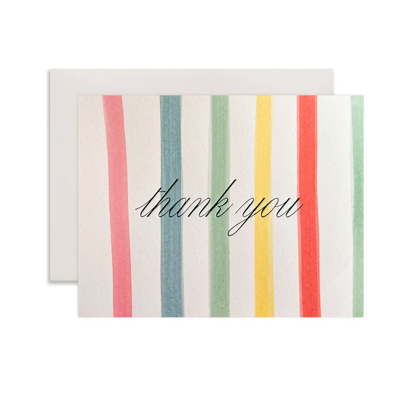 Ribbon Stripe Thank You Card