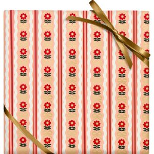 Bow Stripes Roll Wrap