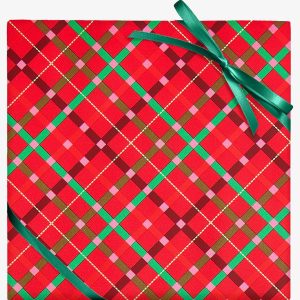 Holidazzle Plaid Stone Wrapping Paper