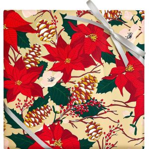Winter Floral Foil Wrapping Paper