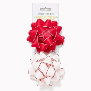 Grossgrain Metalic Edge Starbow Set of 2