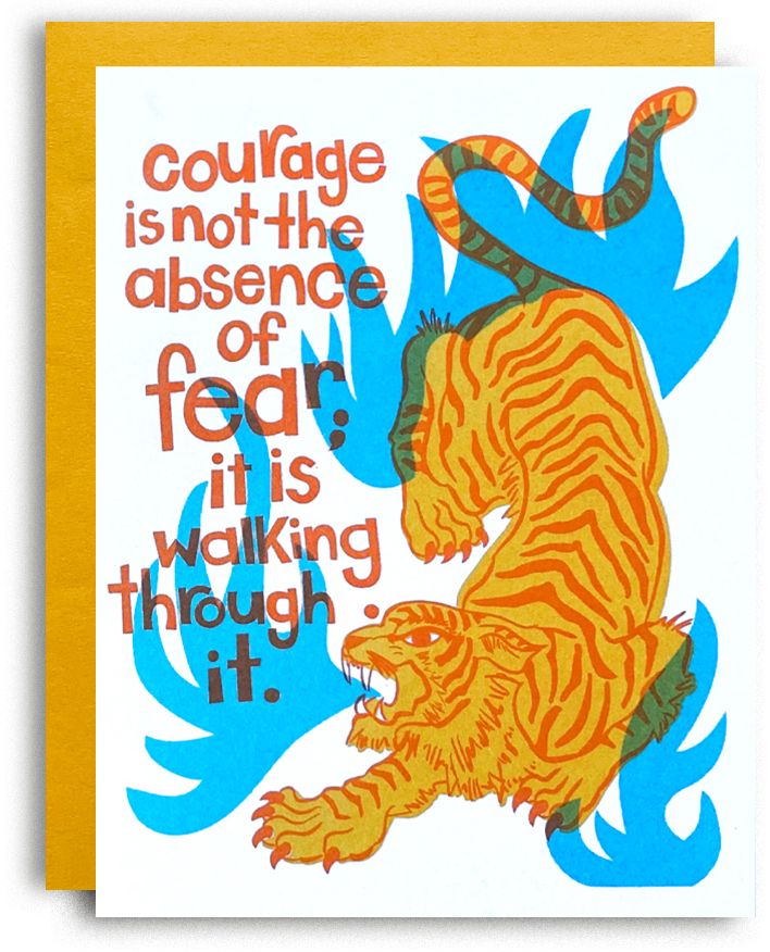 Courage Tiger Friendship Card