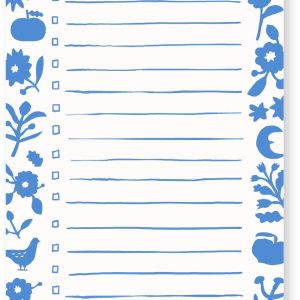 Blue Folk Market Magnetic Stationery List Pad