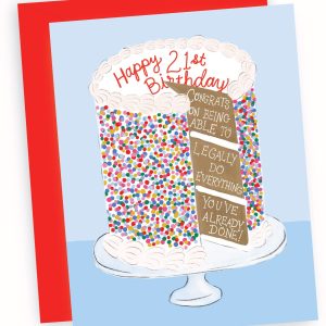 21st Cake Birthday Card
