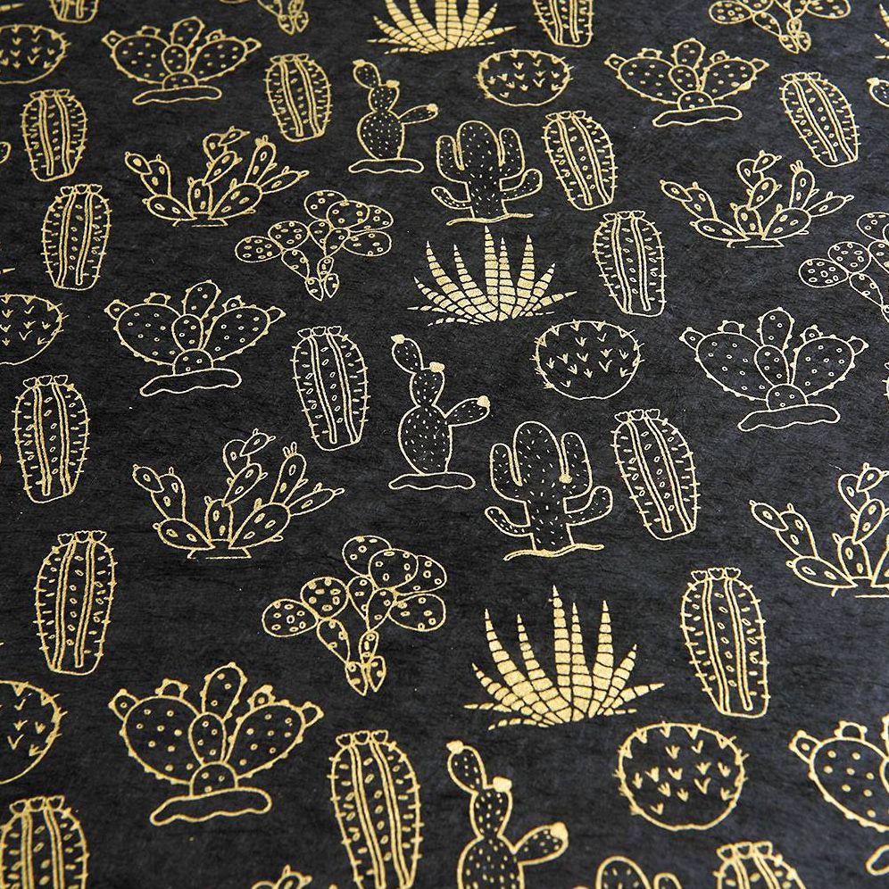 Gold Cacti Handmade Paper - Image 2