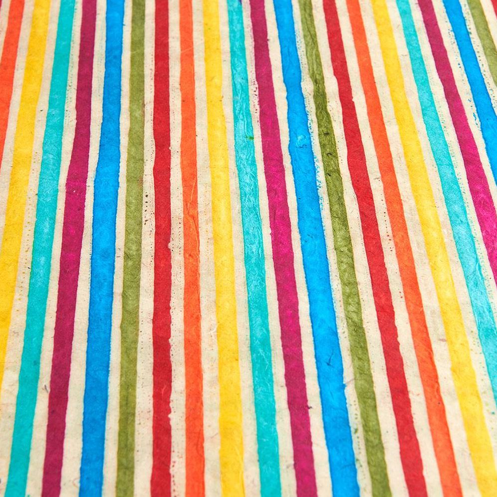 Rainbow Stripes Handmade Paper - Image 2