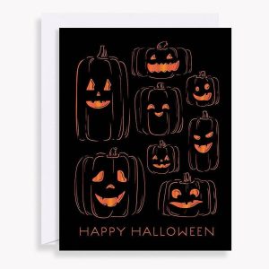 Foil Pumpkin Halloween Card