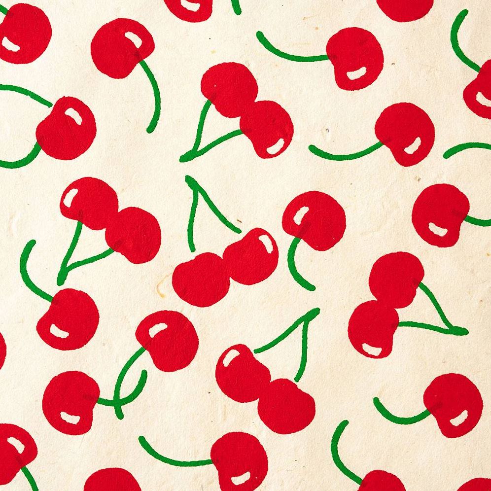 Cherries On Cream Handmade Paper - Image 2