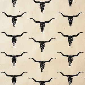 Longhorns on Cream Handmade Paper