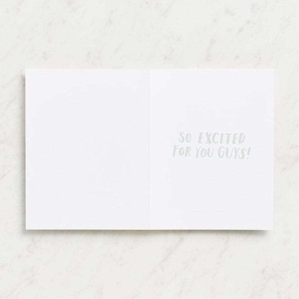 Gold Foil Yesss Engagement Greeting Card - Image 2