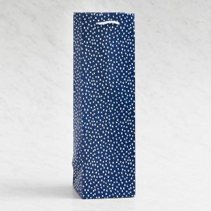 Navy Flurry Wine Bag