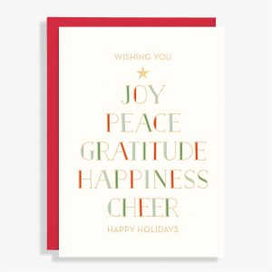 Christmas Typography Tree Stationery Set
