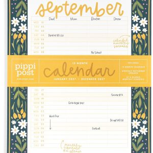 2027 Family Planning Floral Sprial Wall Calendar