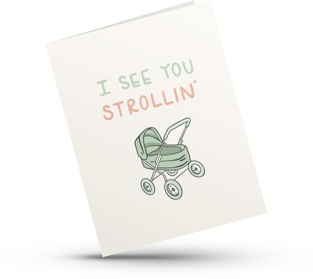 I See You Strollin Baby Card - Image 2