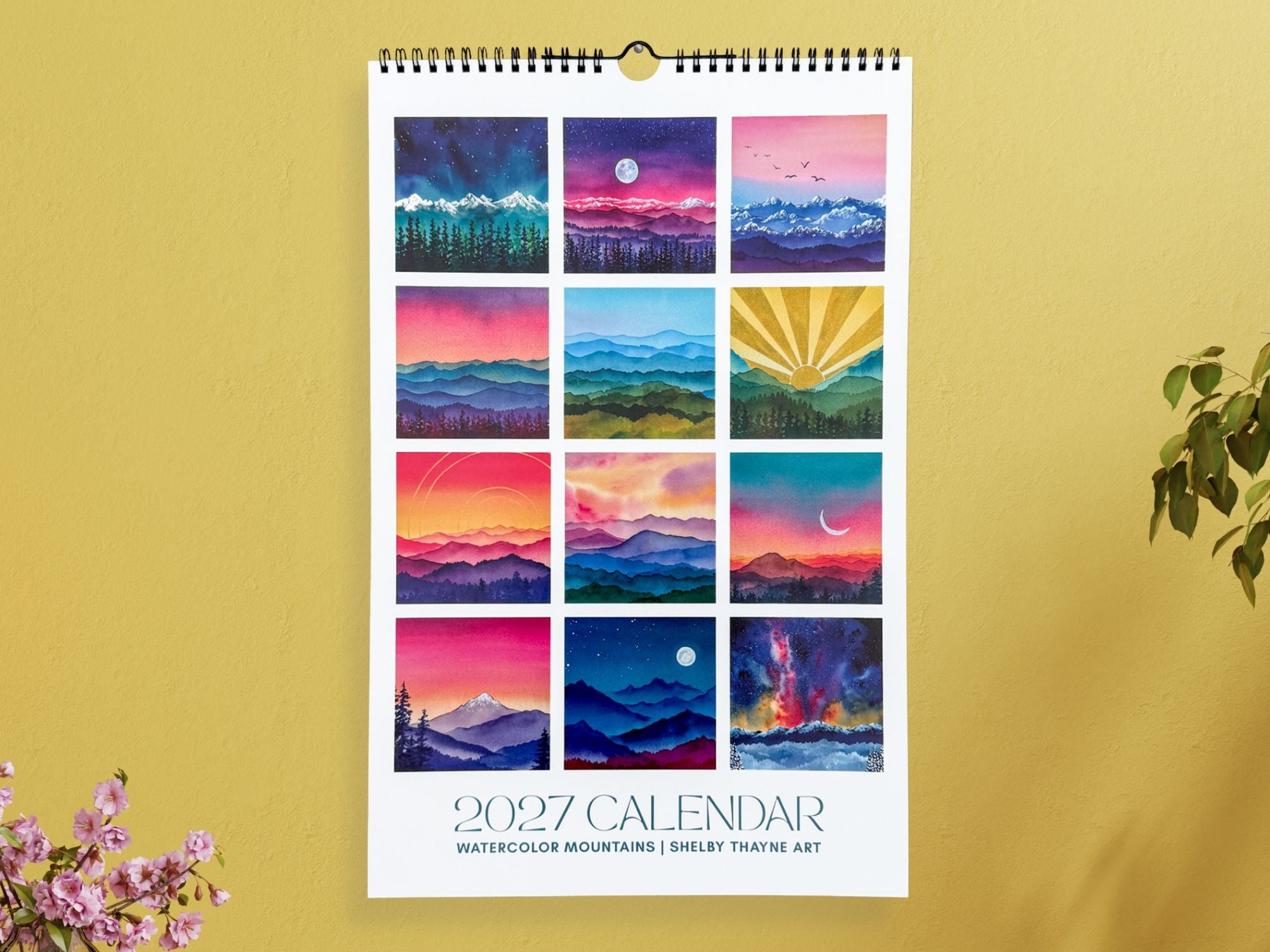 2027 Mountain Art Wall Calendar - Image 3