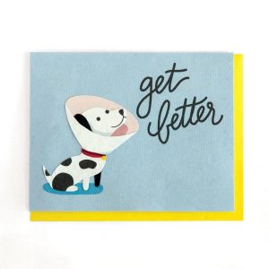 Dog Cone Get Well Card