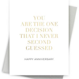 Second Guess Anniversary Card