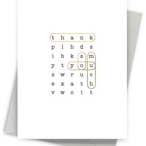 Crosswords Thank You Card