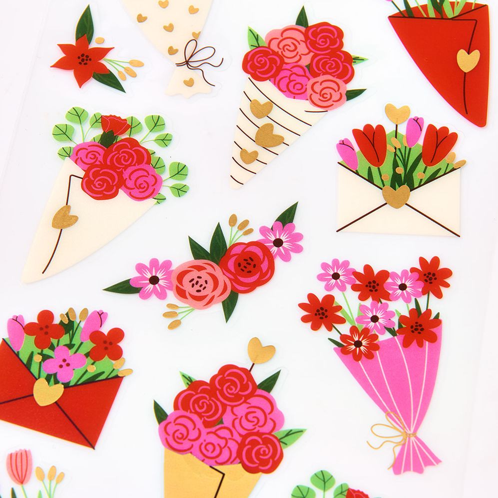 Valentine Florals Sticker Sheet - Image 2