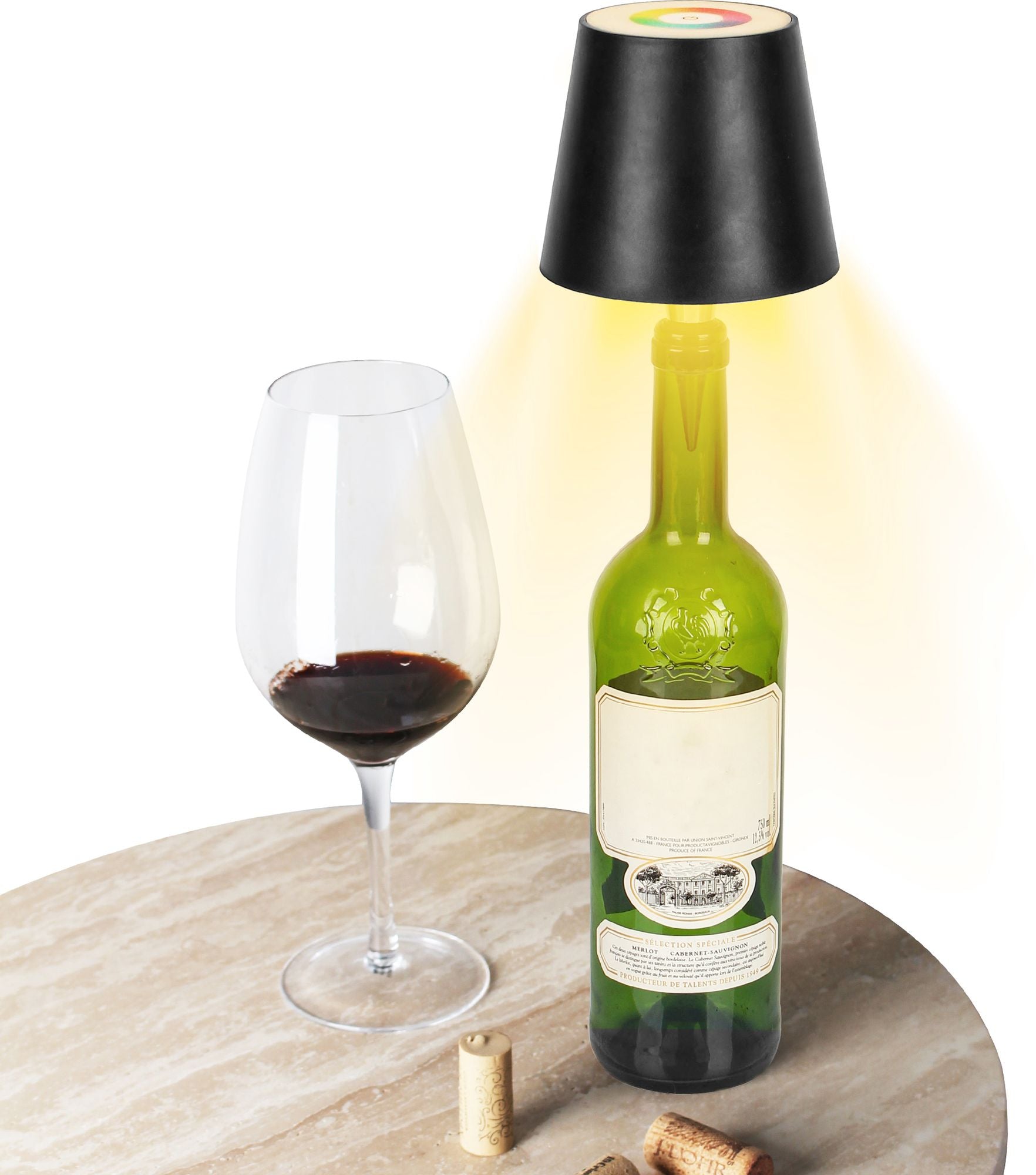 Wine Bottle Lamp with Wine Stopper - Image 3