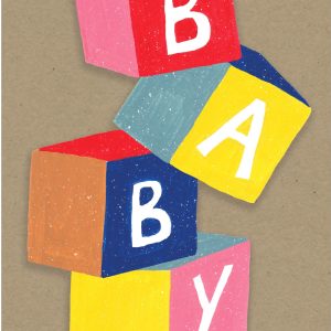 Blocks Diecut Baby Card