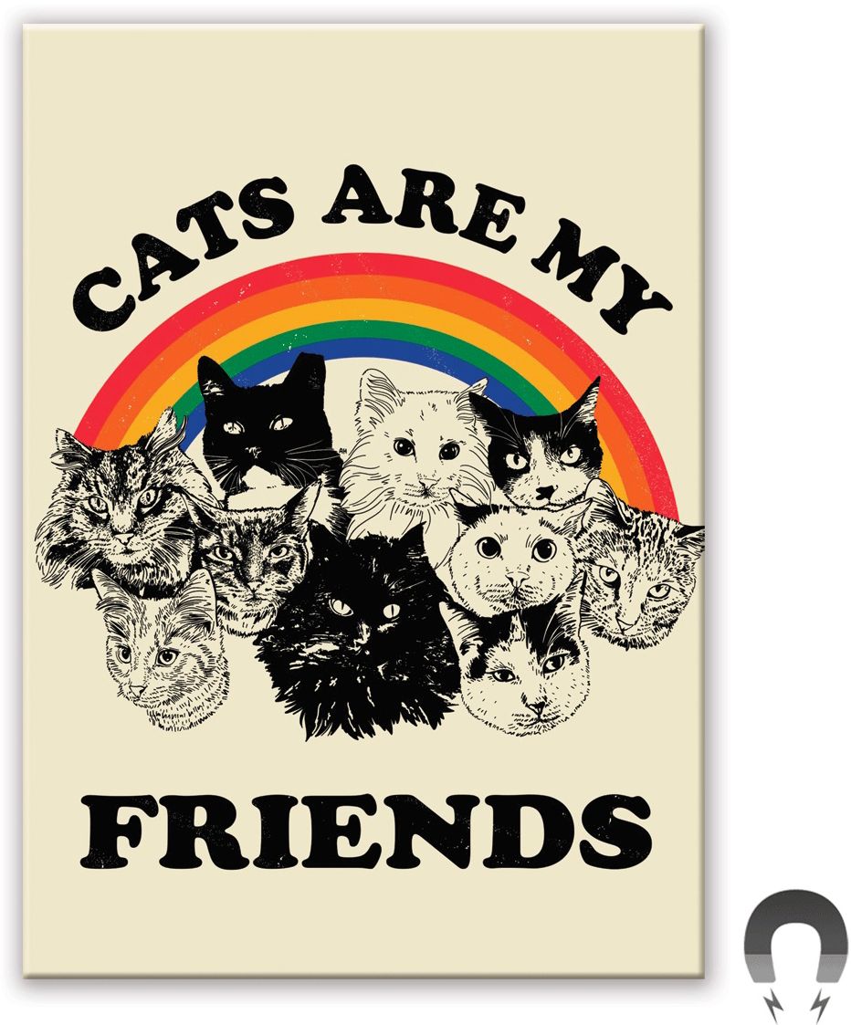 Cats Are My Friends rectangular Magnet