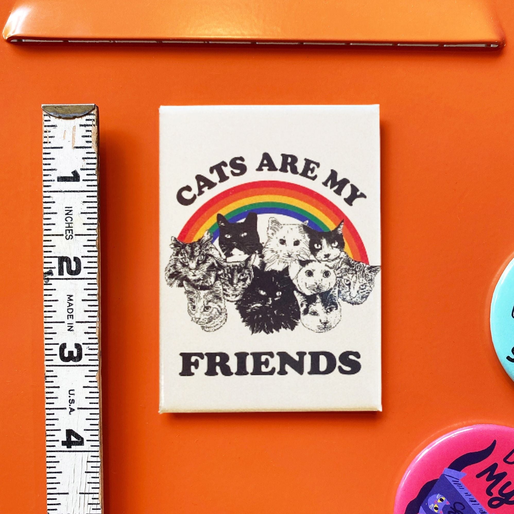 Cats Are My Friends rectangular Magnet - Image 2