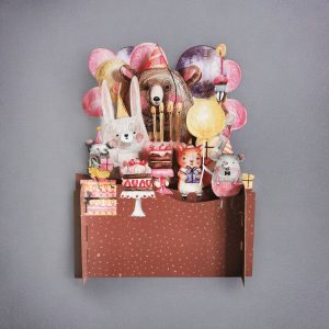 3D Party Animals Birthday Card