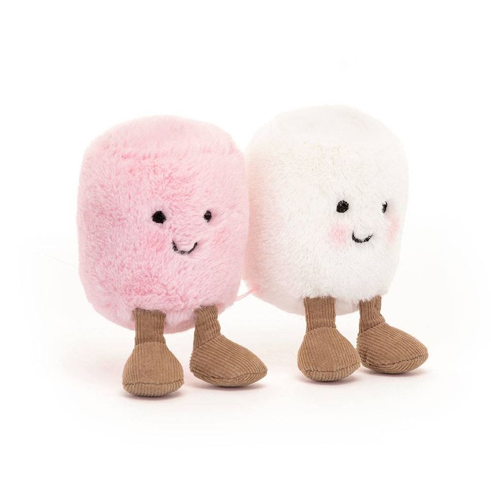 Jellycat Amuseable Pink & White Marshmallow Plush - In Store Exclusive - Image 2