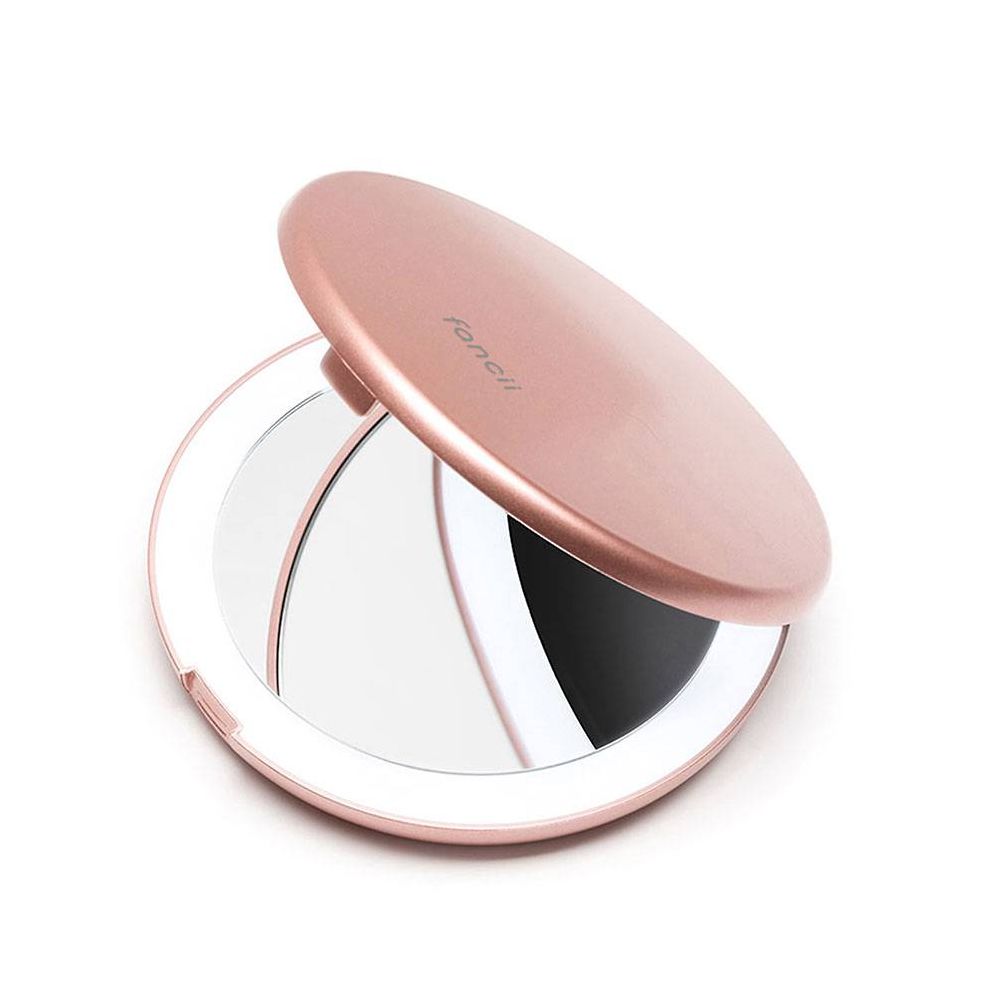 Rose Gold Compact Lighted Mirror - Image 2