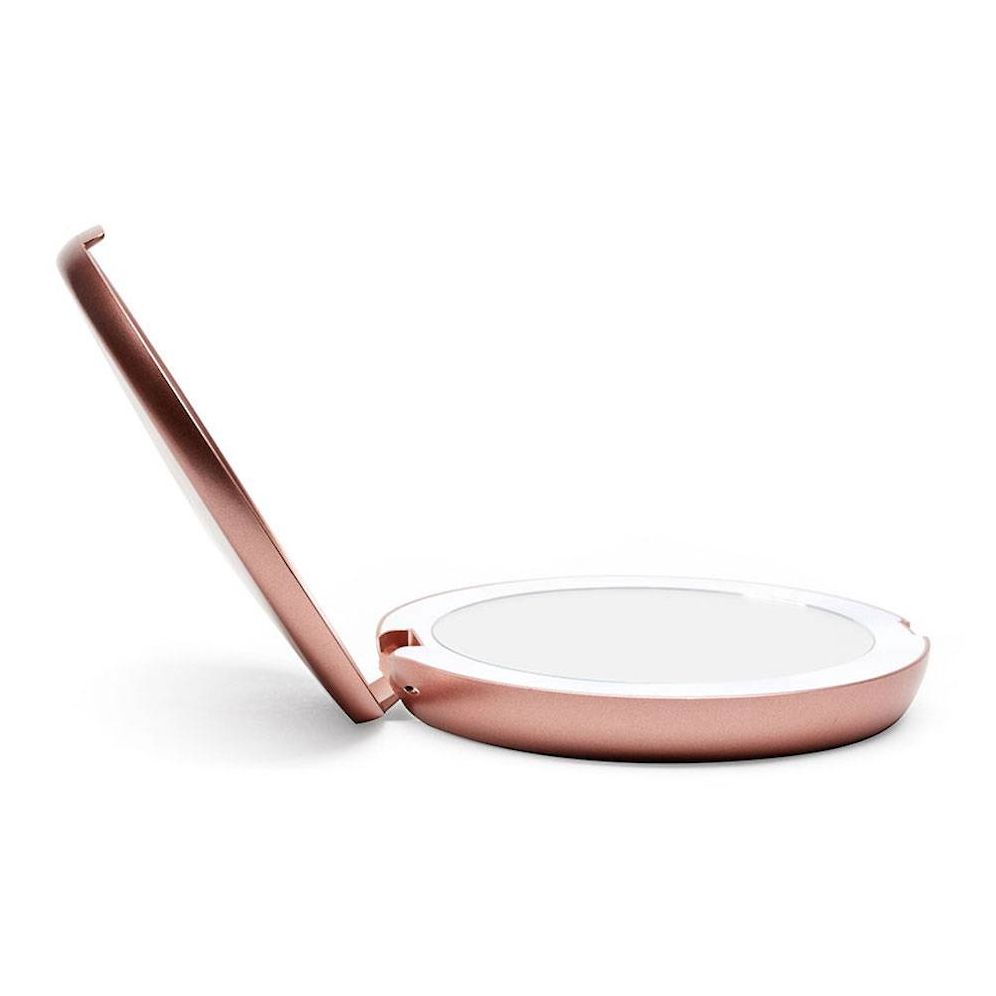 Rose Gold Compact Lighted Mirror - Image 3