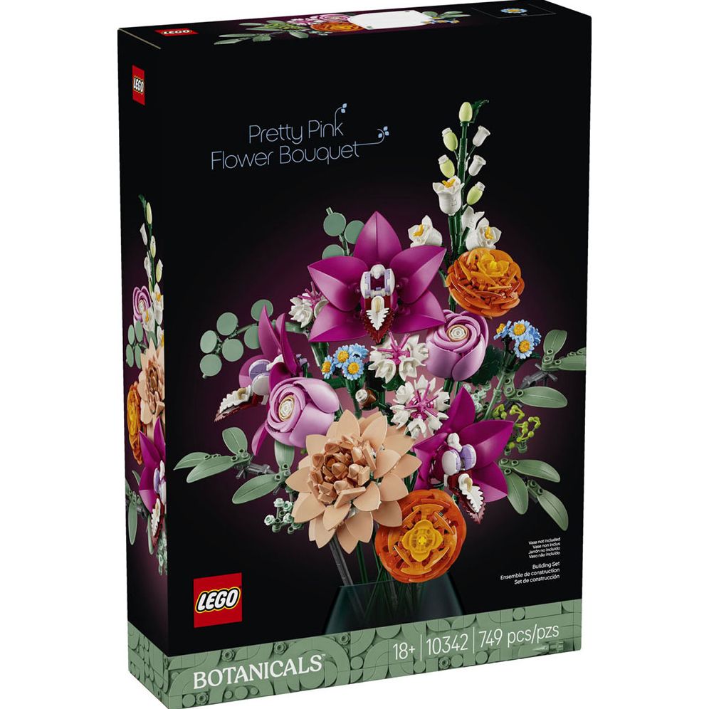 LEGO Botanicals Pretty Pink Flower Bouquet 10342 - Image 12