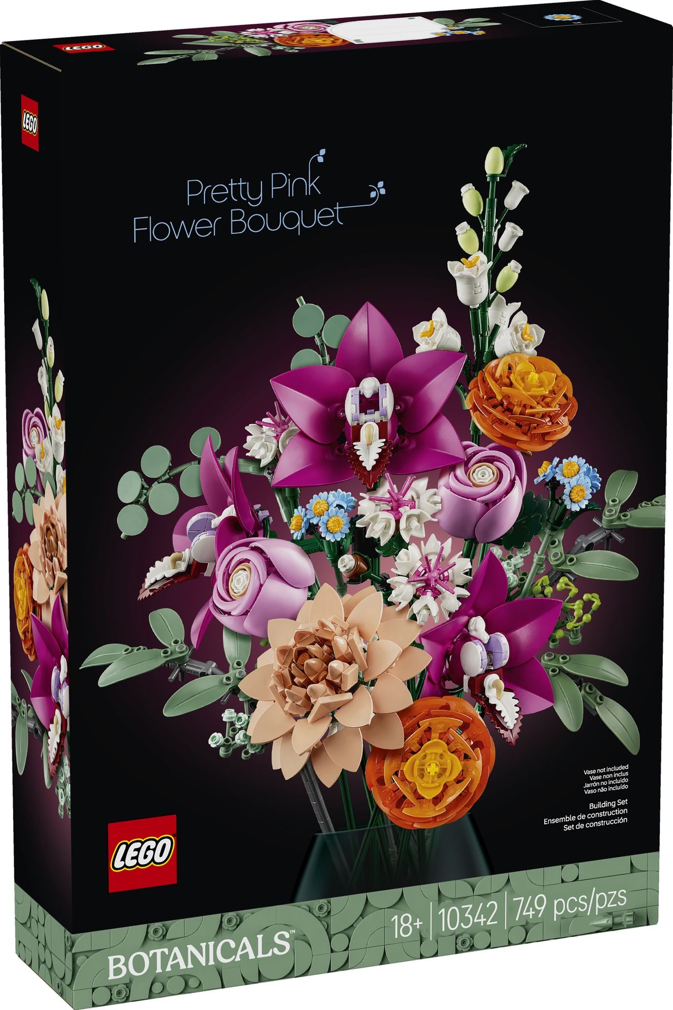 LEGO Botanicals Pretty Pink Flower Bouquet 10342 - Image 6