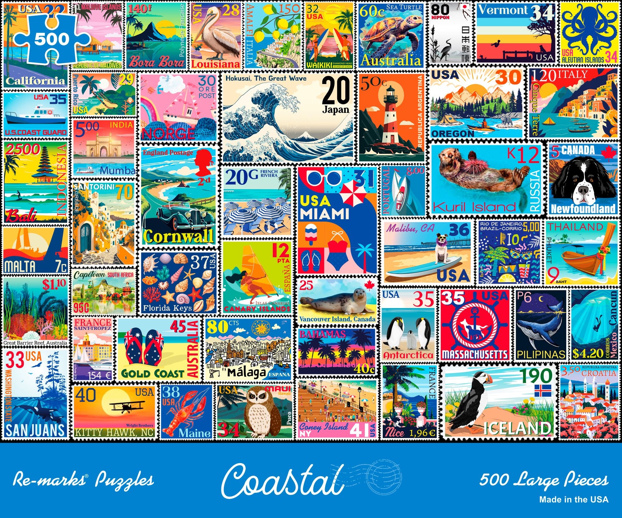 Coastal 500 Large Piece Jigsaw Puzzle - Image 2