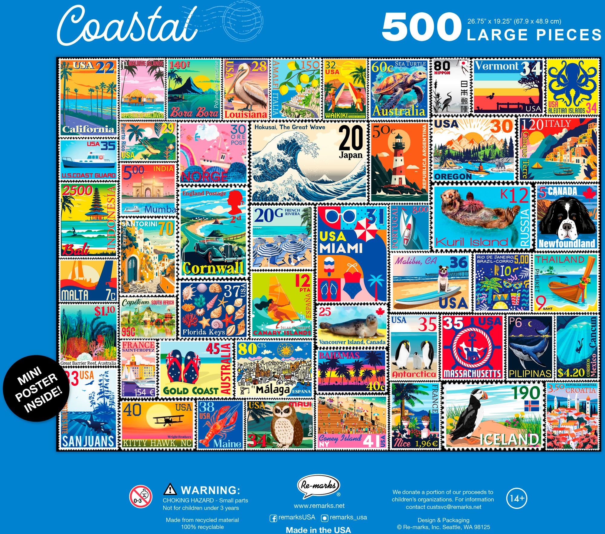 Coastal 500 Large Piece Jigsaw Puzzle - Image 4