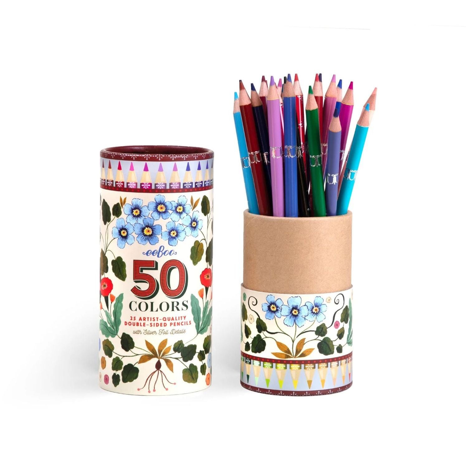 Flora's 25 Double-Sided Pencils in tube - Image 2