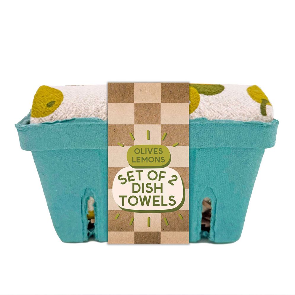 Olives and Lemons Tea Towel Set - Image 4