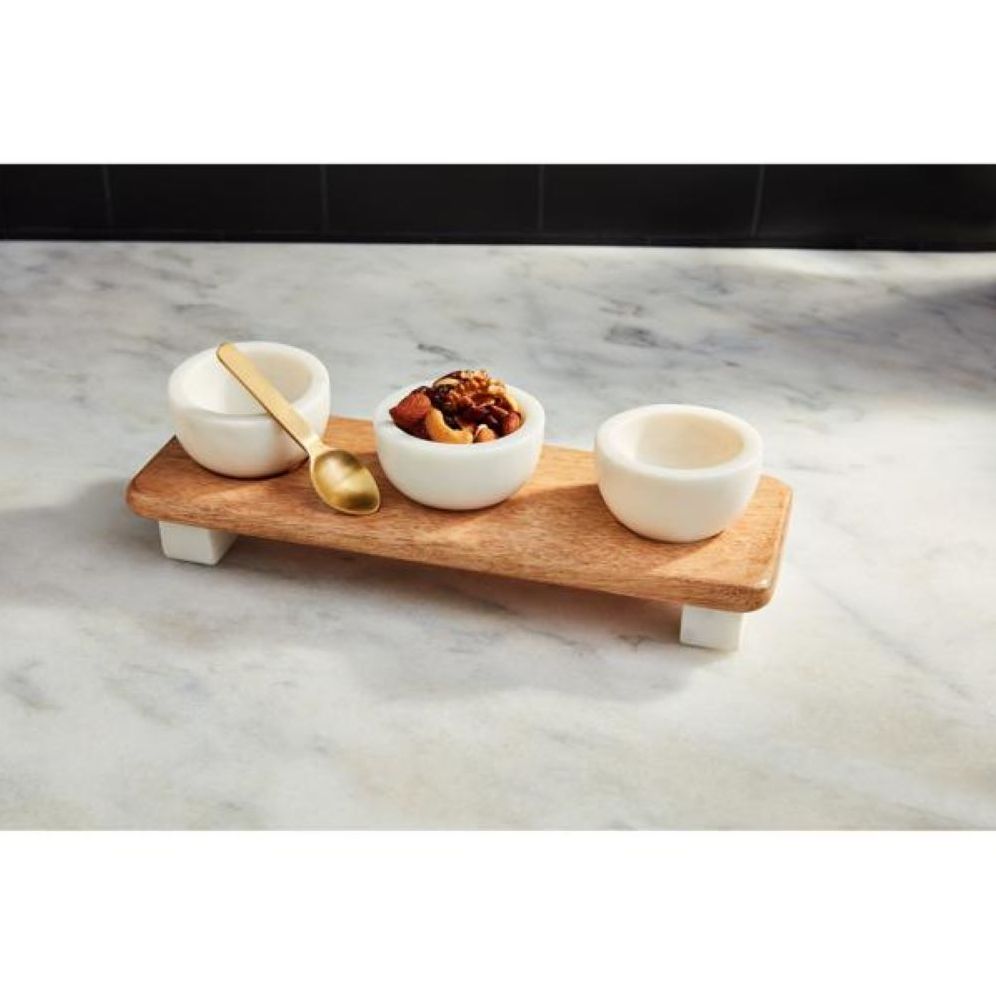 Marble Wood Tidbit Stand - Image 2