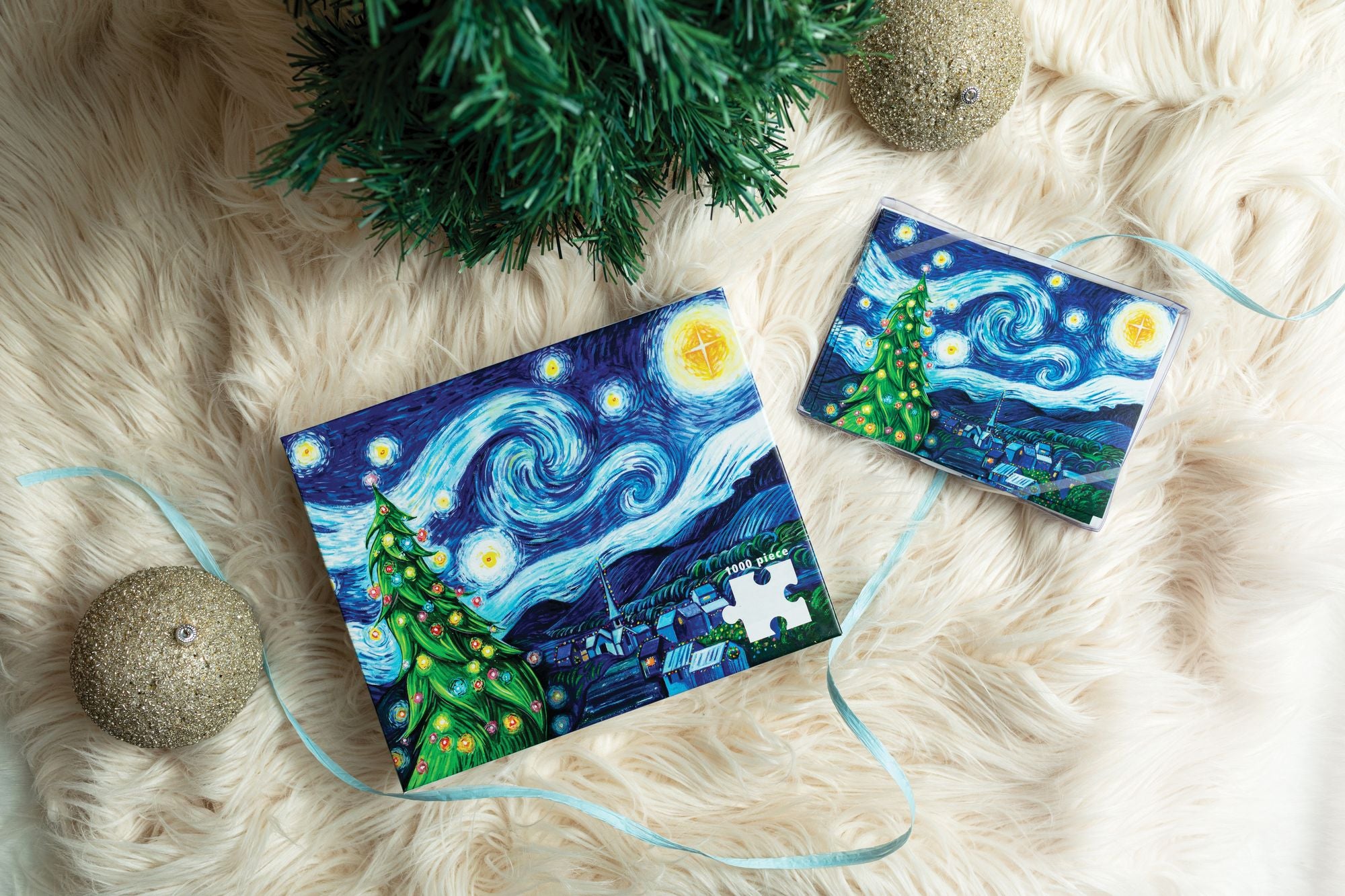 Silent Night. Starry Night 1000 piece Puzzle - Image 3