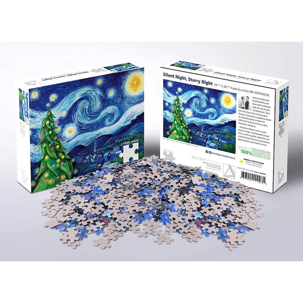 Silent Night. Starry Night 1000 piece Puzzle - Image 4