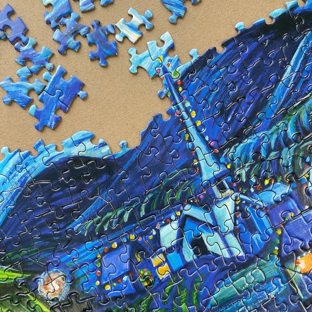 Silent Night. Starry Night 1000 piece Puzzle - Image 5