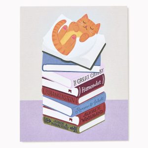 Cat Book 8x10 Art Print