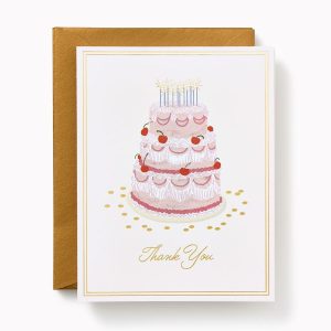 Thank You Vintage Birthday Cakes A2 Stationery Set