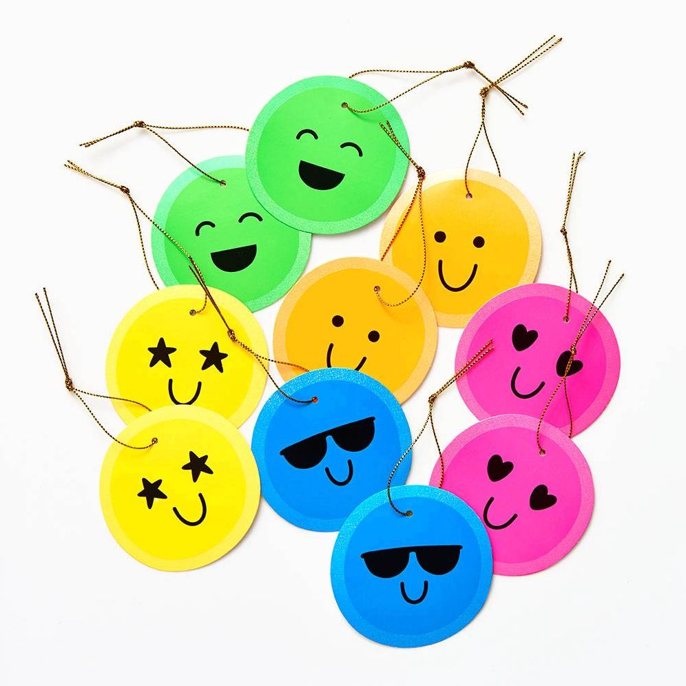 Neon Happy Face Gift Tags - Image 3