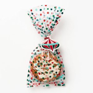 Holiday Dot Cellophane Treat Bags
