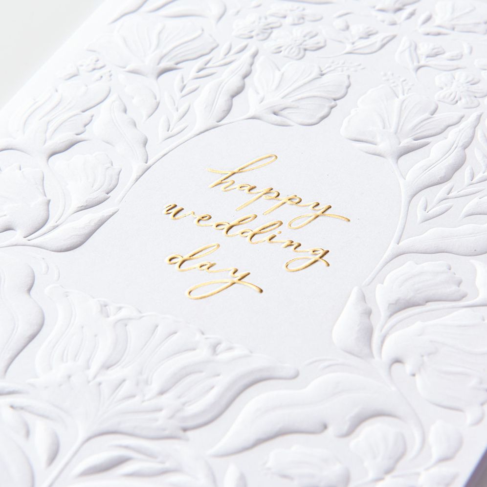 Floral Arch Embellished Wedding Card - Image 2