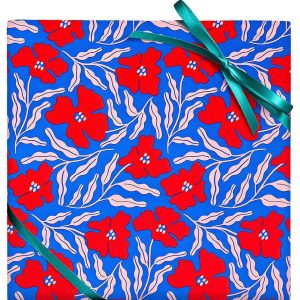 Funky Florals Continuous Roll Wrap