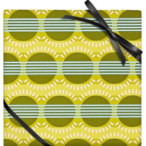 Geo Circles Stripes Continuous Roll Wrap