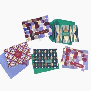 Geometric Thank You Card Set