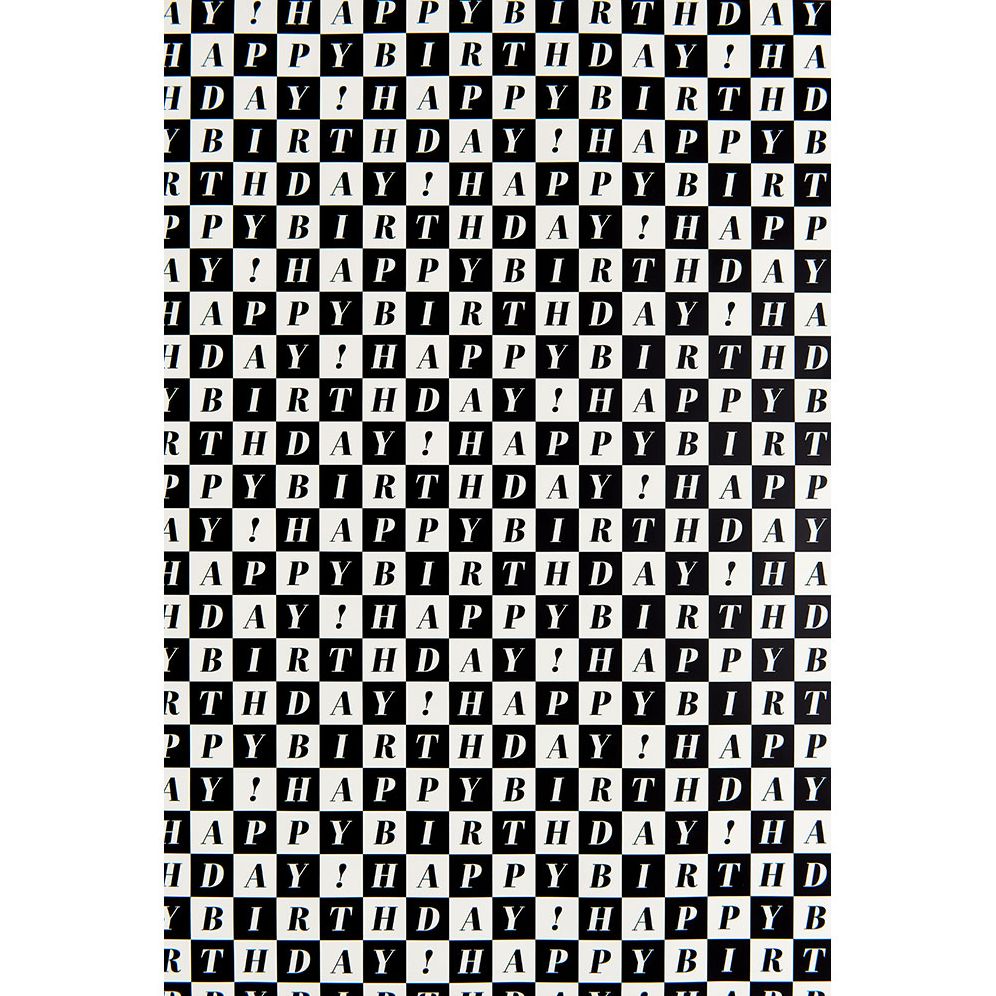 Checker Birthday Continuous Roll Wrap - Image 2